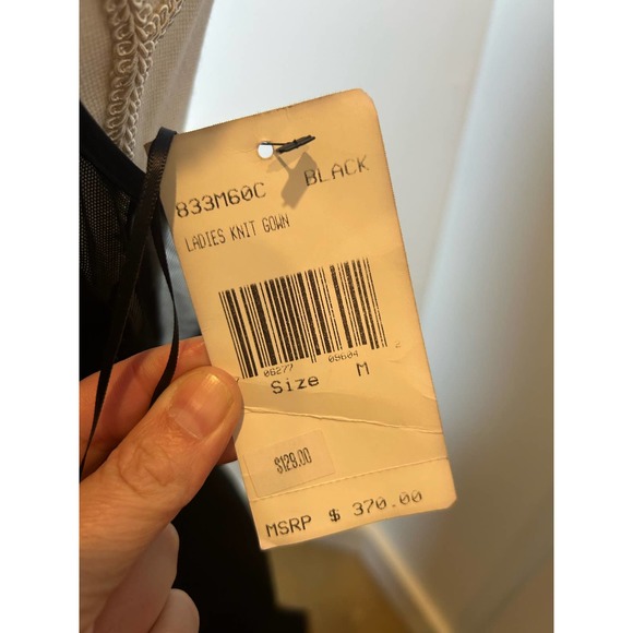 ABS by Allen Schwartz Black Formal dress Knit Gown Size Medium - Picture 4 of 7